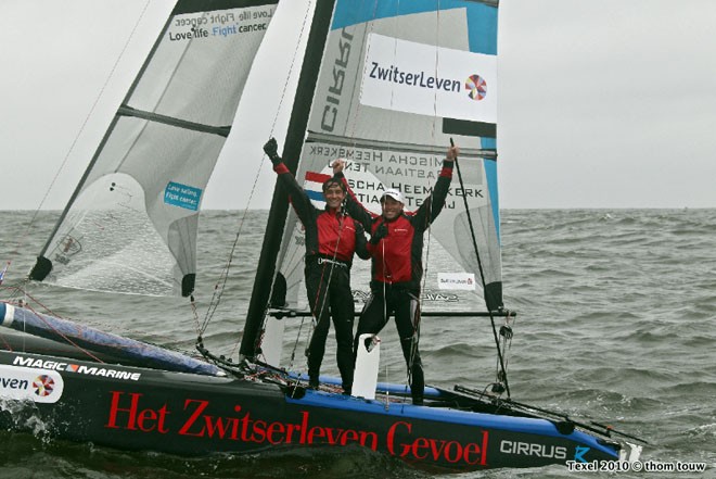 Overall winners Mischa Heemskerk and Bastiaan Tentij - Zwitserleven Round Texel Race 2011 © Thom Touw http://www.thomtouw.com
